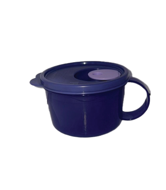 TuppAfrica Crystalwave soup mug with clear glass design and ergonomic handle, ideal for hot beverages.