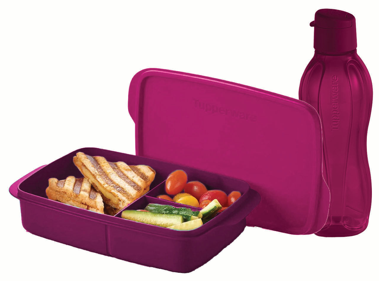 Divided Lunchbox (1.1L) and Eco Bottle (750ml)