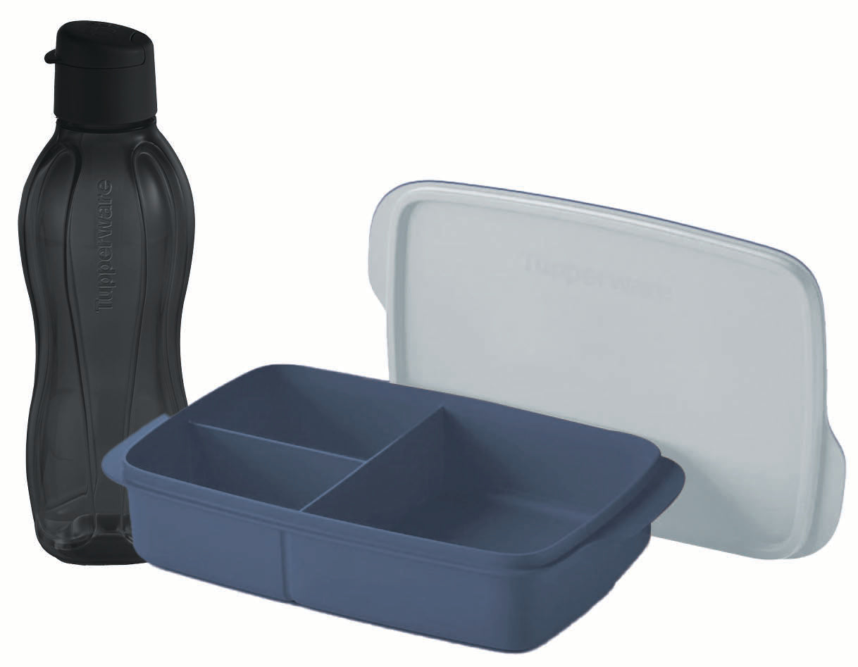 Divided Lunchbox (1.1L) and Eco Bottle (750ml)