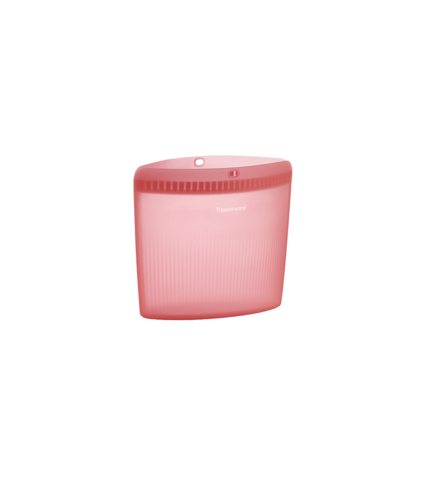 Large TuppAfrica silicone bag with 2.9L capacity, flexible and durable food storage container in bright silicone material.