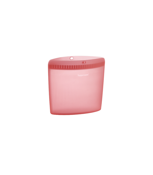 Large TuppAfrica silicone bag with 2.9L capacity, flexible and durable food storage container in bright silicone material.