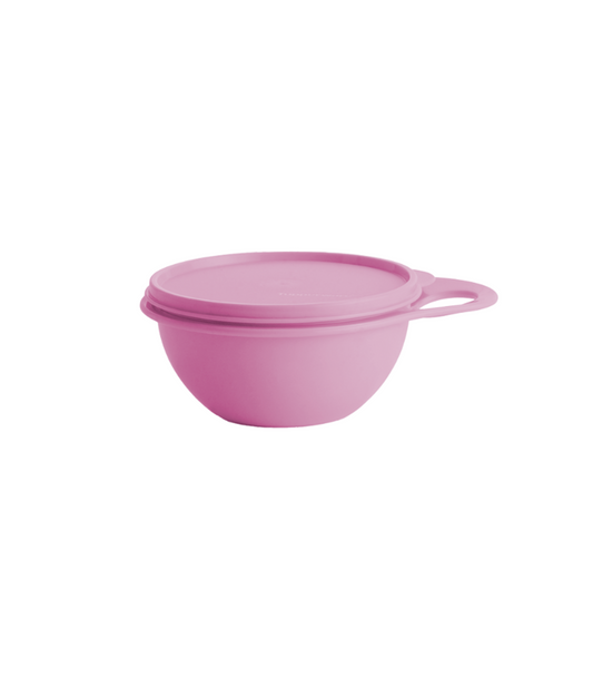 Light pink TuppAfrica That's A Bowl 600ml ceramic bowl, showing the smooth surface and rounded shape for serving or storage.