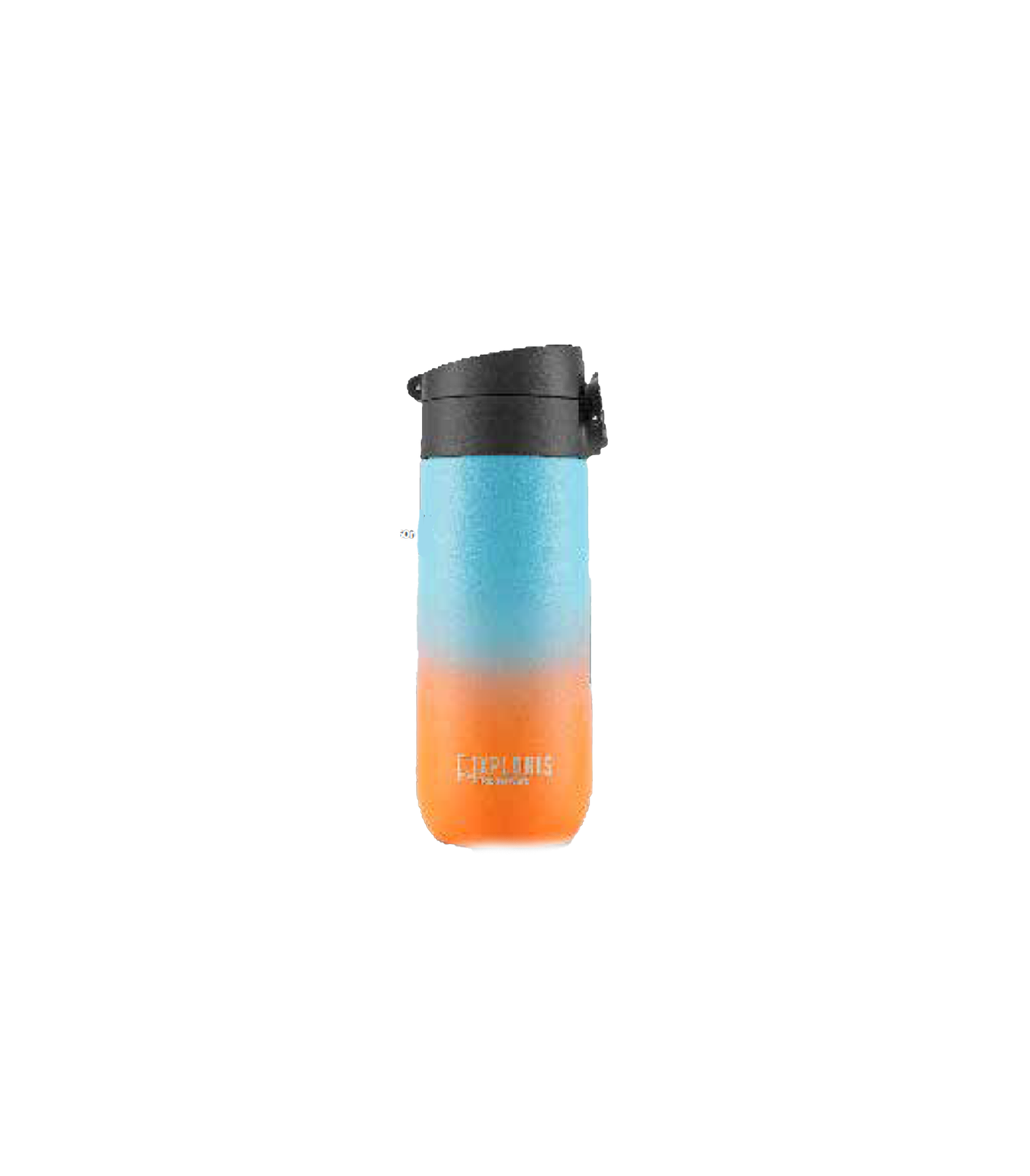 TuppAfrica Xploris Easy Open Flask with gradient Earth Sky design, compact stainless steel water bottle with easy-open lid